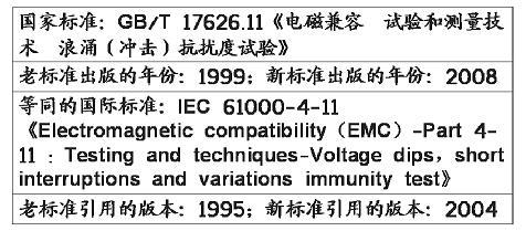 電壓暫降、短時中斷和電壓變化抗擾度試驗