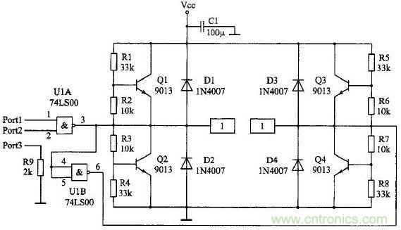 可調(diào)速的雙向直流電機驅動電路