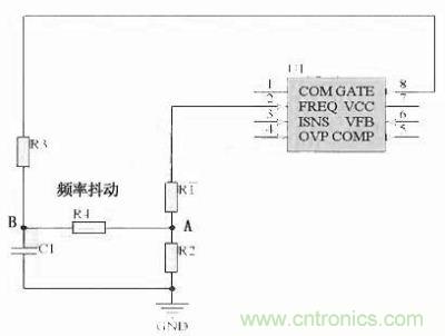 對(duì)于采用單顆鏡像電阻設(shè)定頻率，比如IR1150