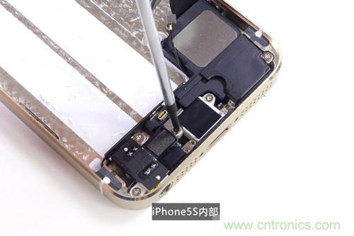 土豪金iPhone 5S拆解：內部結構升級，維修難度增加