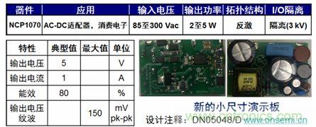 用于低功率AC-DC適配器、消費(fèi)電子等應(yīng)用NCP1075 2到5 W參考設(shè)計(jì)。