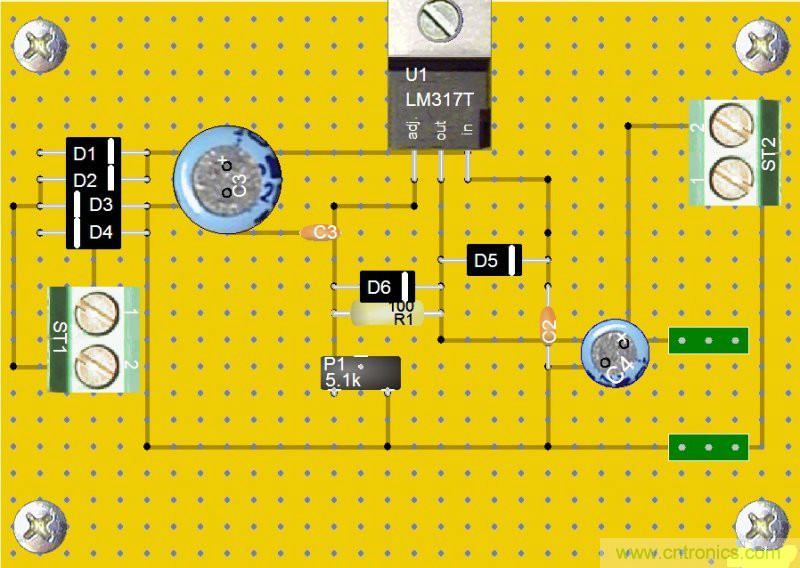 網(wǎng)友分享:DIY一個(gè)LM317 可調(diào)穩(wěn)壓電源