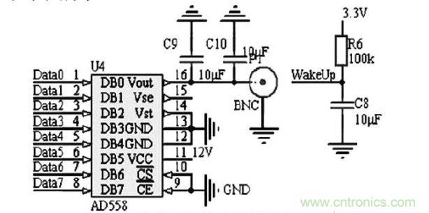 數(shù)模轉換部分電路原理圖