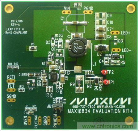 采用MAX16834設計buck-boost LED驅(qū)動器
