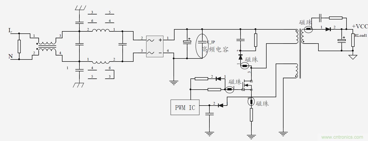 如何改善開關(guān)電源電路的EMI特性？