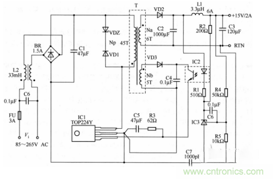 六款簡單的開關(guān)電源電路設(shè)計，內(nèi)附原理圖詳解
