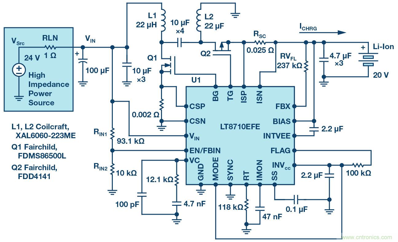 LT8710多功能 DC/DC控制器解決了高阻抗、超長工業(yè)電源線的電壓降問題