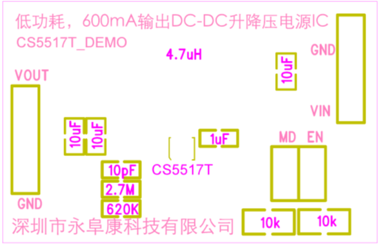 如何運(yùn)用升降壓芯片CS5517實(shí)現(xiàn)鋰電池穩(wěn)定輸出3.3V/3.6V（1.2-5V）的電壓？