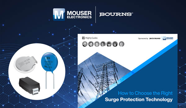 貿(mào)澤電子攜手Bourns推出全新電子書探討浪涌保護技術(shù)的設計挑戰(zhàn)