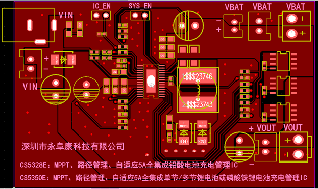 CS5350/CS5328 太陽能板供電鉛酸蓄電池、磷酸鐵鋰電池、鋰電池充電管理IC系列